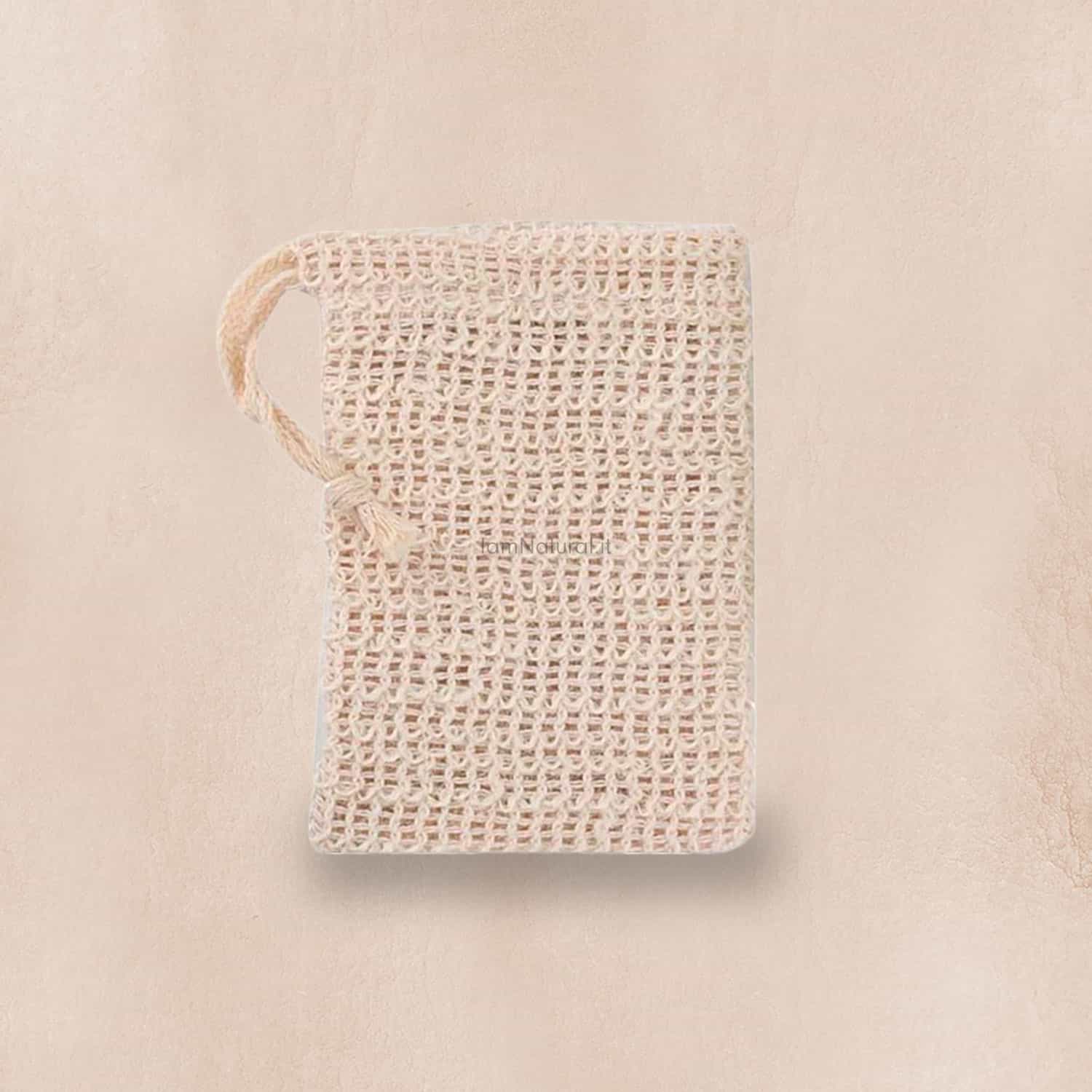 6 Sacchetti Rete In Sisal Naturale Per Sapone Solido 6 Sacchetti Rete In Sisal Naturale Per Sapone Solido