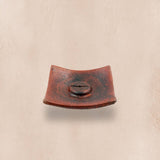 Bruciatore quadrato in terracotta marrone