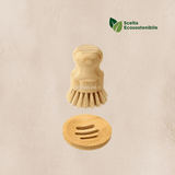 Set Spazzola e porta spazzola in legno