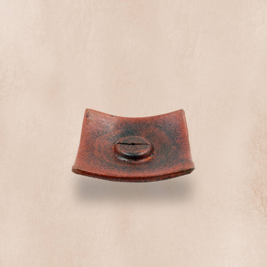Bruciatore quadrato in terracotta marrone